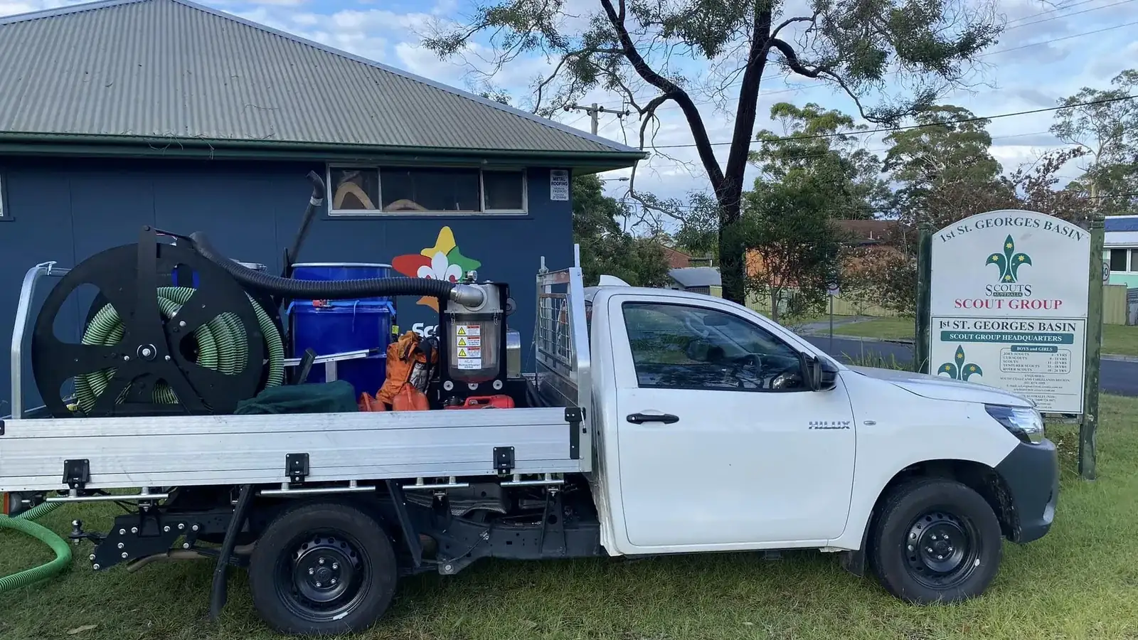 Property maintenance by Ed's Property Maintenance, the signwritten service ute ready for a job in the Shoalhaven