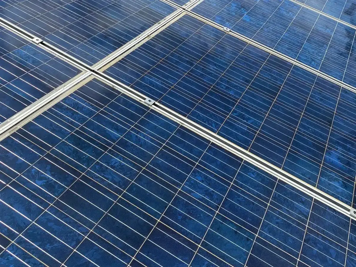Same solar panels clean and reflective after professional solar panel cleaning